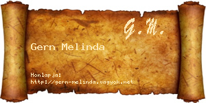 Gern Melinda névjegykártya