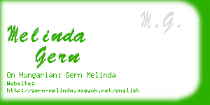 melinda gern business card
